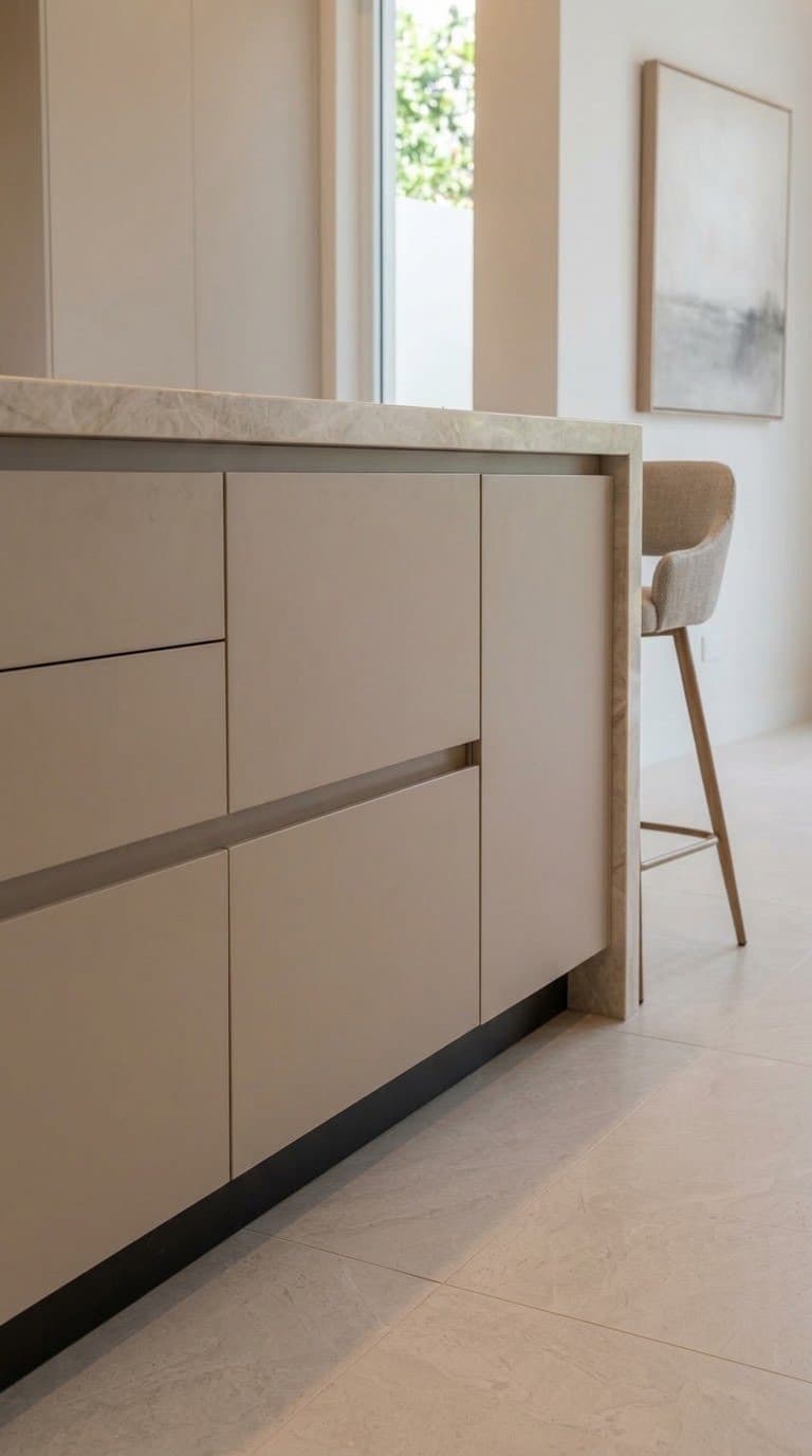Custom vanity with stone countertop